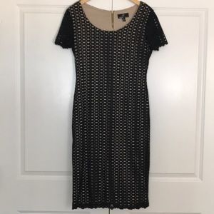 Black Ronni Nicole Eyelet Bodycon Dress